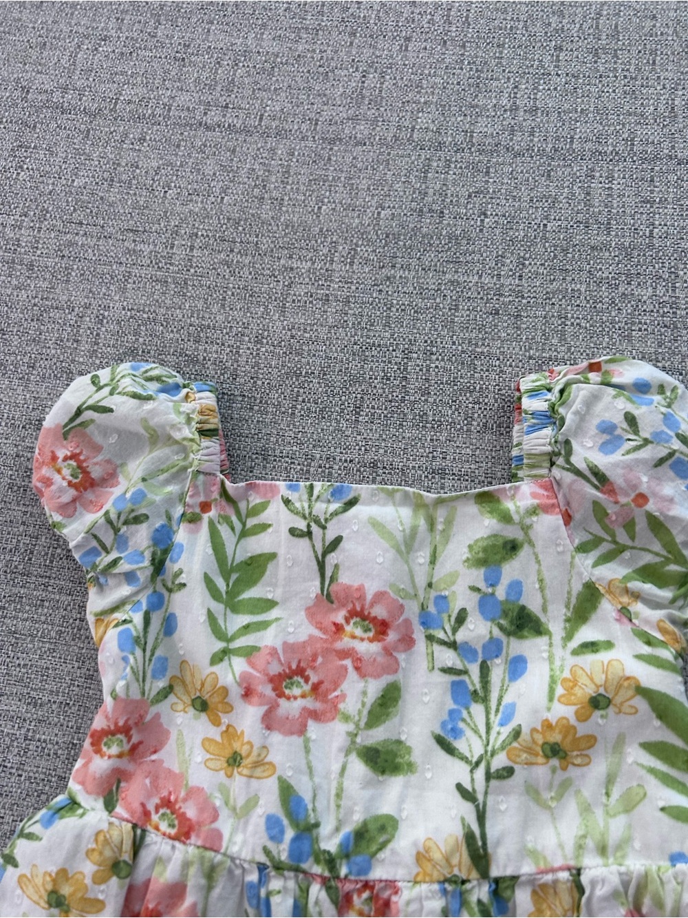 Gymboree White Floral Sundress with Pink, Blue & Yellow Accents. Size 4T - Picture 4 of 7